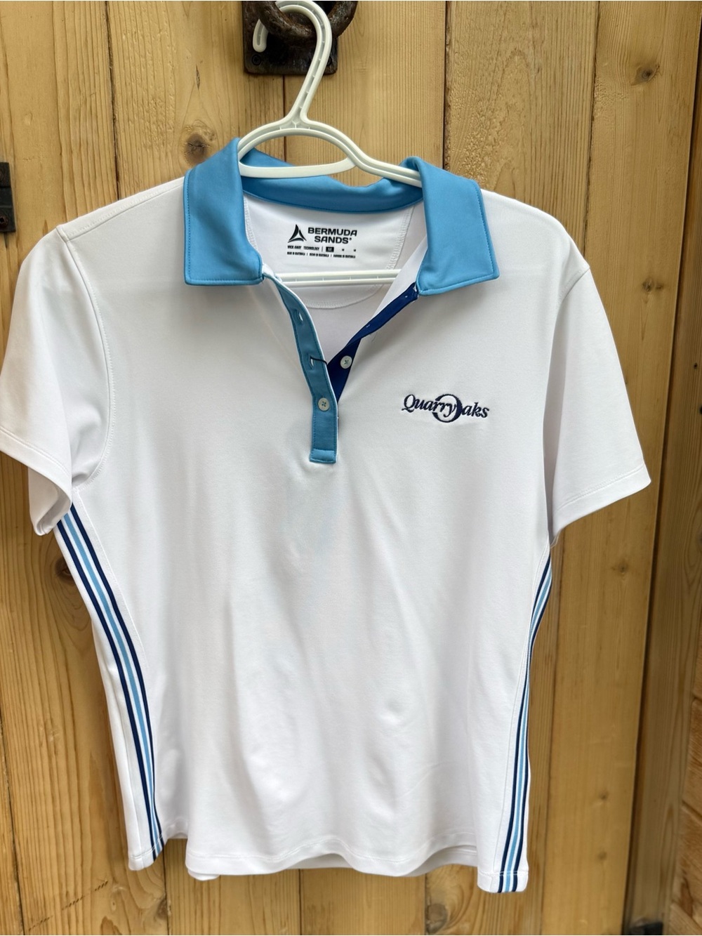 Bermuda Sands Women’s White Polo Golf Shirt Size Medium